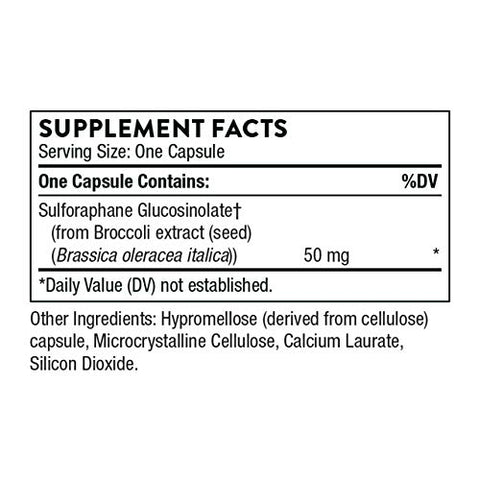 Extrato de Semente de Brócolis (Anteriormente Crucera-SGS) para Suporte Antioxidante – Glucosinolato de Sulforafano (SGS) – 60 Cápsulas - THORNE