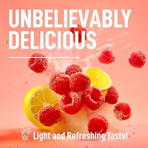 Keto Pó de Eletrólitos Sem Açúcar – Eletrólitos Livres de Açúcar – Hidratação Keto com Eletrólitos – Feito nos EUA – Sabor Delicioso de Limonada de Framboesa – Mistura Facilmente Sem Grumos – 100g - Keppi