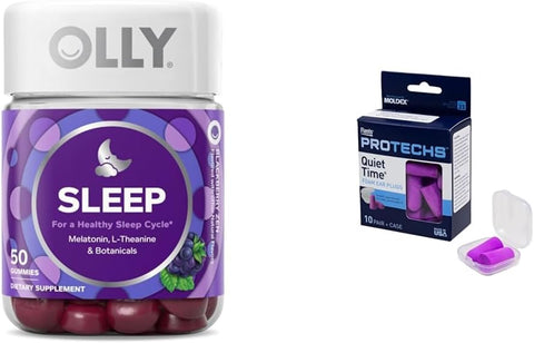 Gummy Sleep – 50 Unidades com Protetores Auriculares, Melatonina, L-Teanina, Camomila - OLLY