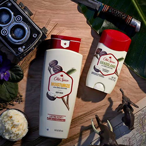Sabonete Líquido para Homens Hidratante com Manteiga de Karité, 30 ml (Pacote com 4) - Old Spice