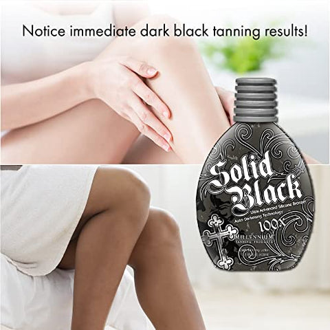 Millennium Tanning Products - Bronzeador Millennium Tanning Solid Black 100X para Camas de Bronzeamento (400ml)