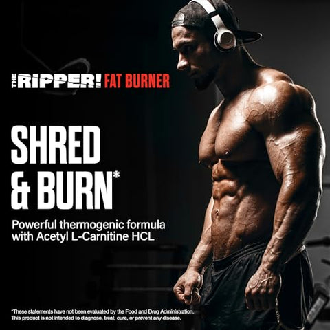 The Ripper! Queimador de Gordura Termogênico – Fruit Punch 30 Porções | Pré-Treino Termogênico Avançado de Ação Rápida, Supressor de Apetite para Homens - JNX SPORTS