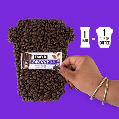 That's it. - That’s it. Mini Barras de Café Orgânico Energético – (1 Mini Barra = 1 Xícara de Café) Prático e Saudável, Sem Açúcares Adicionados, Não-OGM, Lanche Energético com Cafeína, Kosher, Amigo das Alergias (Café Mocha -…