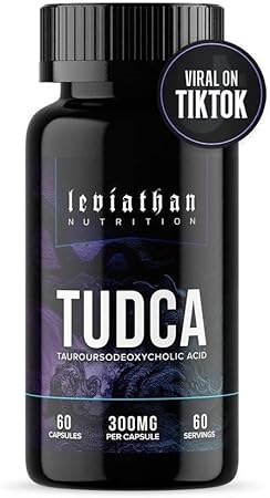 Leviathan Nutrition - TUDCA Bile Salts 300mg – Suplemento Tudca (Ácido Tauroursodeoxicólico) 60 Cápsulas