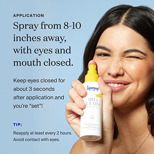 Mist Refrescante (Re)setting, 30 ml – FPS 40 PA – Fixa Maquiagem, Refresca Proteção UV - Supergoop!