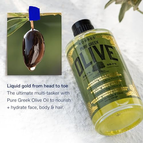 Óleo Nutritivo 3 em 1 KORRES Olive, 100ml – Cuidados com a Pele