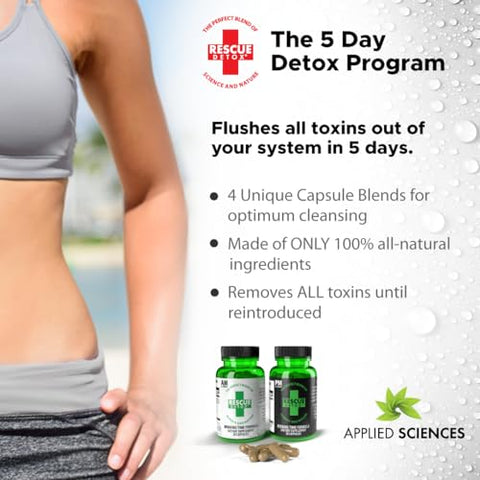 Kit 5 Dias – 72 Cápsulas | Limpeza Completa do Corpo com Bônus de Cápsulas Instantâneas ICE - Rescue Detox