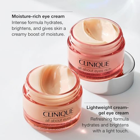 Clinique All About Eyes Creme Rico para os Olhos com Ácido Hialurônico – Hidratação Intensa | 15g