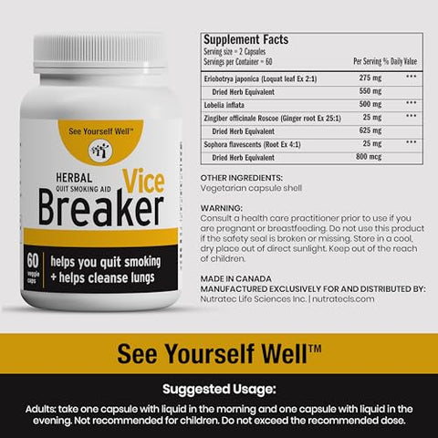 See Yourself Well - Vice Breaker: Pare de Fumar de uma Vez por Todas. Deixe de Fumar em 30 Dias. Limpe Seus Pulmões, Elimine Desejos, Recupere Sua Saúde