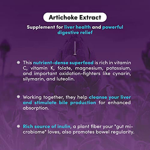 Vital Peak - Suplemento de Alcachofra Herbal – Cápsulas de Extrato de Alcachofra Potentes de 500 mg para Melhorar a Saúde do Fígado