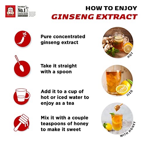 CheongKwanJang - Extrato de Ginseng Vermelho Coreano 50g | Chá de Ginseng, Suplemento de Saúde | Estimulante de Energia, Resistência, Circulação Sanguínea, Suporte Imunológico | 100% Extrato de Ginseng Vermelho Coreano | Vegano