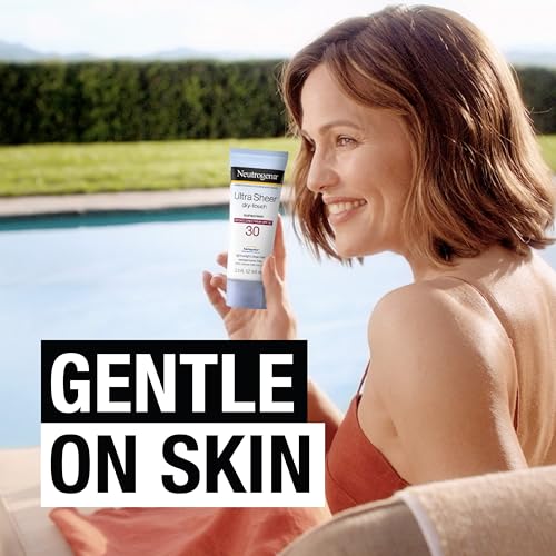 Protetor Solar Neutrogena Ultra Sheer Dry-Touch, FPS 30, Proteção UVA/UVB, Livre de Oxybenzone, Resistente à Água, Não Comedogênico, Não Oleoso, Tamanho Viagem, 90 ml