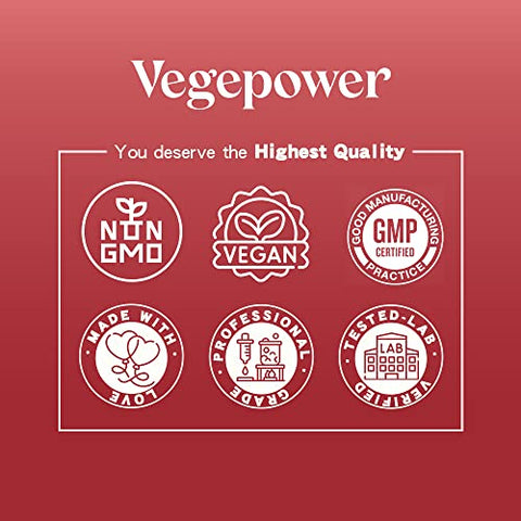 VEGEPOWER - Gomas Veganas de Ferro – com Vitamina C, A, Complexo B, Ácido Fólico, Zinco para Adultos : [Nome da Marca]
