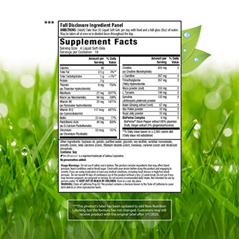 Triple-Boost Energia sem Cafeína – Foco Duradouro e sem Agitação – Nootrópico para Potencializar o Cérebro – 75 Cápsulas Líquidas - Irwin Naturals