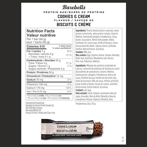 BAREBELLS - Barebells Barras de Proteína Cookies – Deliciosas e Nutritivas!