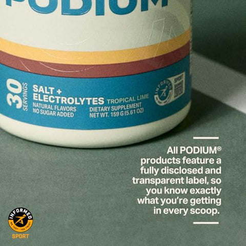Pó de Eletrólitos de Sal para Treinamento, Limão Tropical, Hidratação Pós-Treino - Podium Nutrition