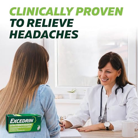Extra Strength Alívio de Dor para Cabeça – 200 Comprimidos – Alívio Temporário de Dores de Cabeça e Desconfortos Leves – Marca Excedrin - Excedrin