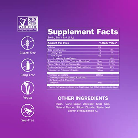 Hydration Multiplier® Sleep – Blueberry Lavender – Pó para Bebida de Reposição de Eletrólitos | Embalagem com Sachês de Dose Única | Não-OGM | 1 Pacote (10 Porções) - Liquid I.V.