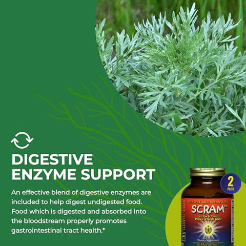 HEALTHFORCE SUPERFOODS - HealthForce SuperFoods Scram – Suplemento Herbal com Cardo Mariano e Artemísia | 60 cápsulas | Detox e Limpeza do Organismo
