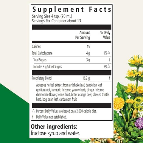 Gallexier Bitters Herbais – Suporte Digestivo com Alcachofra, Dente-de-leão, Cúrcuma e Gengibre | 100ml - Floradix