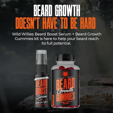 Vitaminas para Crescimento da Barba – Suplemento em Pílulas para Crescimento da Barba para uma Barba Mais Cheia – 60 Cápsulas - Wild Willies