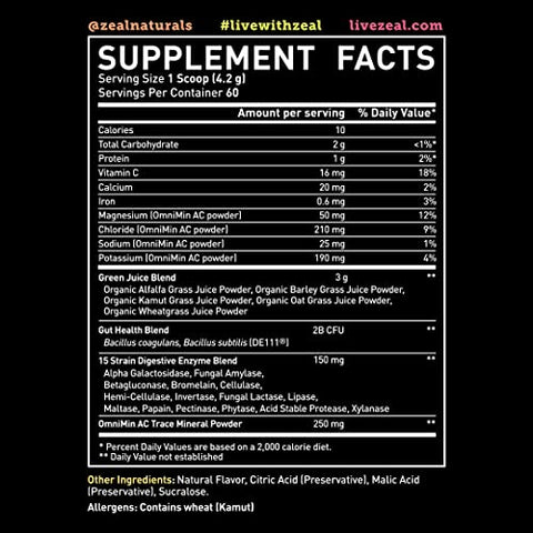 Véla - Super Greens em Pó | Superfood para Apoiar Enzimas Digestivas e Reduzir Inchaço com 2 Bilhões de Probióticos | Aumente os Níveis de Energia