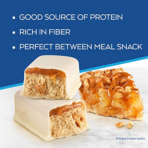 Barra de Snack Atkins, Torta de Maçã Caramelada, Sabor Natural, Rica em Proteínas e Fibras, Baixo Carboidrato, Baixo Açúcar (30 Barras)