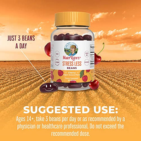 Magnesium Citrate Vita-Beans | Suplemento de Magnésio com L-Theanine | Magnésio Calmante para Adultos | 1 Mês de Fornecimento - MaryRuth Organics