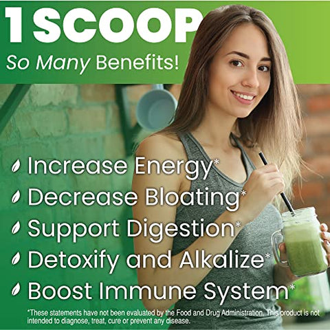 Natural Vitamins - Pó Orgânico de Super Verdes Naturais | Suplemento Verde | Delicioso Suco de Frutas e Vegetais