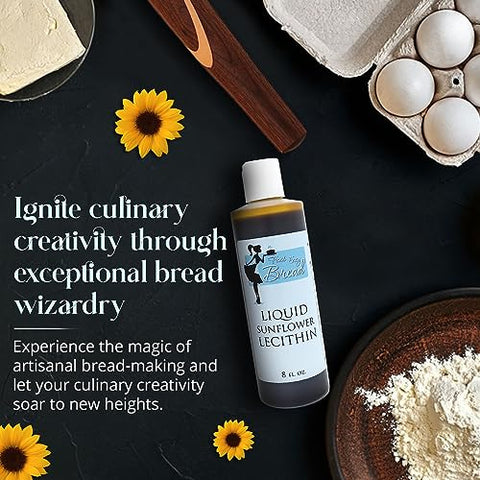 Fast Easy Bread - Lecitina de Girassol Pura Líquida para Cozinhar e Assar – Rápida e Fácil – Grau Alimentício – 100% Natural – 500ml