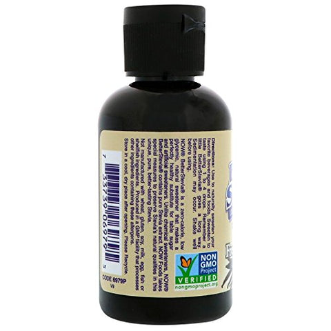 Stevia Líquido Sabor Baunilha Francesa, 2 fl oz (Pack com 5) - NOW Foods