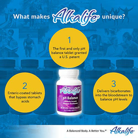 pH Balance Pills | Primeiro Alcalino de Sódio Patenteado | Equilíbrio de pH | Marca Alkalife - Alkalife
