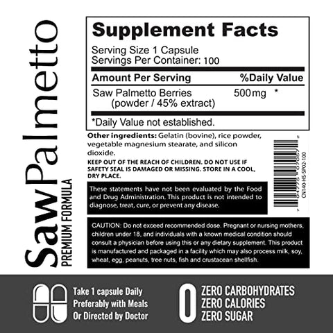 Afterave Essentials - Saw Palmetto Premium: Saúde do Couro Cabeludo para Crescimento Capilar Ótimo, Fortalecimento dos Folículos, Proteção contra Queda de Cabelo, Saúde da Próstata e do Trato Urinário e Suporte Imunológico Masculino Geral