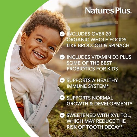 Animal Parade Gold – Multivitamínico Líquido Infantil, 473 ml – Sabor Natural de Frutas Tropicais – Suporte Imunológico – Sem Glúten, Vegano – 32 Porções - Natures Plus