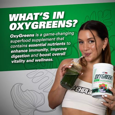 OxyGreens Pó de Super Greens – Spirulina | 100g - EHP Labs