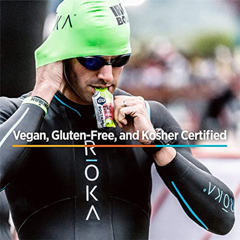 GU ENERGY GEL - Gel Energético GU Energy Roctane Ultra Endurance Vegano, Sem Glúten, Kosher e Sem Laticínios para Esportes ao Ar Livre – Chocolate com Sal Marinho
