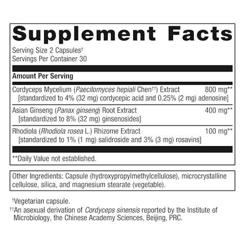 Adreset – Suplemento Adaptogênico – Alívio da Fadiga* – com Ginseng Asiático – 60 cápsulas - Metagenics