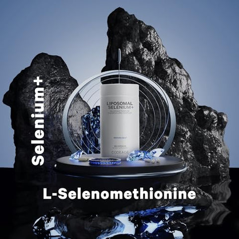 Selenium 200 mcg – Suplemento de 6 Meses, Suporte Imunológico, Cofator Mineral Selenometionina, Fosfolipídios, Vegano, Entrega Lipossomal, 180 Cápsulas - Codeage