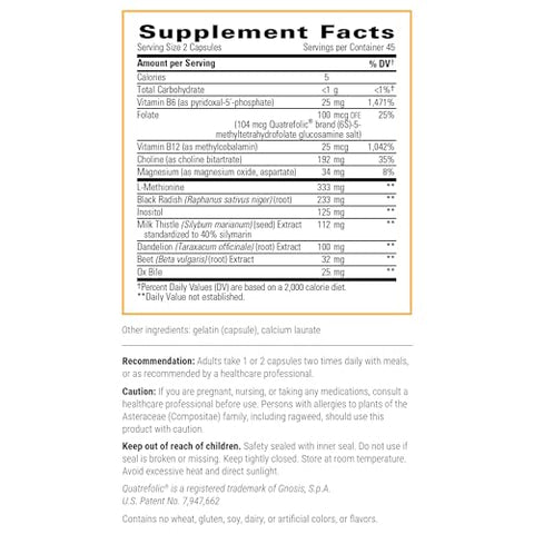 Lipotropic Complex – Suporte hepático com Cardo Mariano, Vitamina B12 e Sais Biliares - Integrative Therapeutics