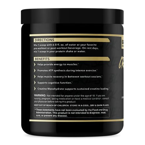 Creatine Monohydrate – Recuperação Pós-Treino, Aumento de Desempenho, Sustentação de Carga, Creatina Premium* (60 porções) - Anabolic Warfare