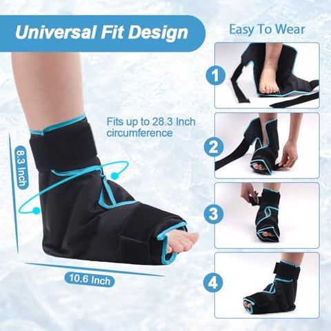Ice Pack para Pés – Alívio de Fascite Plantar, Edema e Tendinite de Aquiles – Terapia Quente e Fria para Inchaço nos Pés e Tornozelos – Suporte de Gelo para Pés – 100g - NEWGO