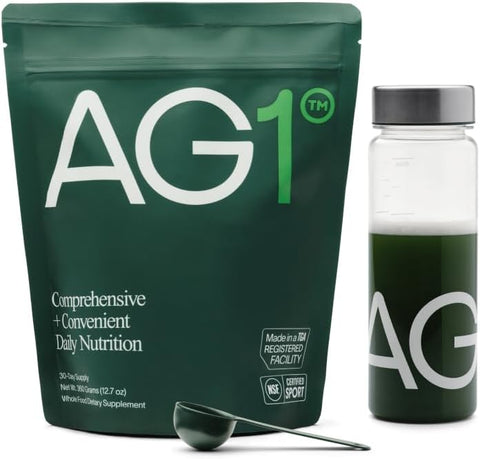Athletic Greens) | Suplemento em Pó Verde | Melhore a Saúde Intestinal | Multivitamínico, Probiótico, Livre de Glúten, Vegano e Amigável ao Keto | 75 Vitaminas - AG1
