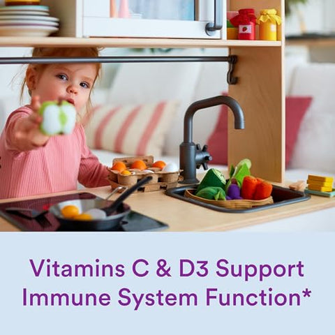 Gomas Multivitamínicas Orgânicas para Crianças: Probióticos, Ômega 3 (ALA), Vitamina D3, C, Vitamina B12, B6, Vitamina A, K - SmartyPants