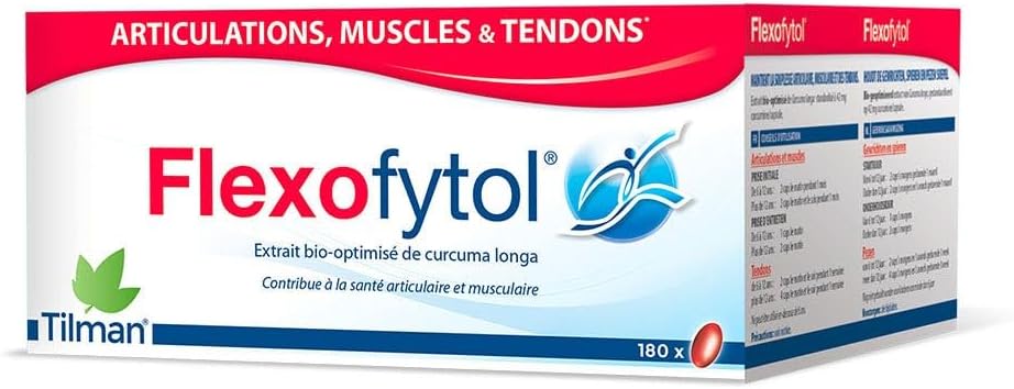 Flexofytol - Extrato de Cúrcuma Bio-otimizado para Articulações e Artrite – 180 Cápsulas em Gel