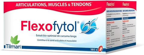 Flexofytol - Extrato de Cúrcuma Bio-otimizado para Articulações e Artrite – 180 Cápsulas em Gel