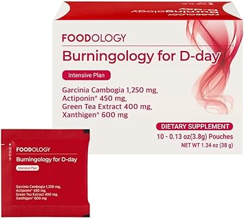 D-Day Queimação (Pacote de 1, 10 Dias) – Jiaogulan, Complexo de Wakame, Extrato de Chá Verde, Garcinia Cambogia – 100% Natural e Eficaz - FOODOLOGY