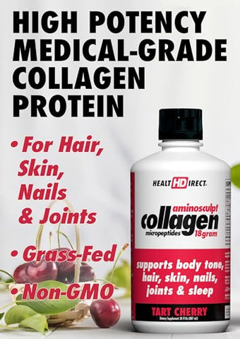 HEALTH DIRECT - AminoSculpt Sugar-Free Collagen – Proteína Médica de Alta Potência para Cabelo, Pele e Unhas – Saúde Direta