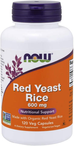 NOW Foods - Now Foods Red Yeast Rice 600mg – 120 Cápsulas Vegetais
