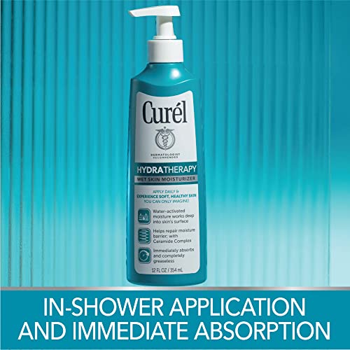 Hydra Therapy Loção de Banho, Hidratante para Pele Seca ou Extra-Seca, com Complexo Avançado de Ceramidas, 360 ml, Pacote com 2 unidades - Curel