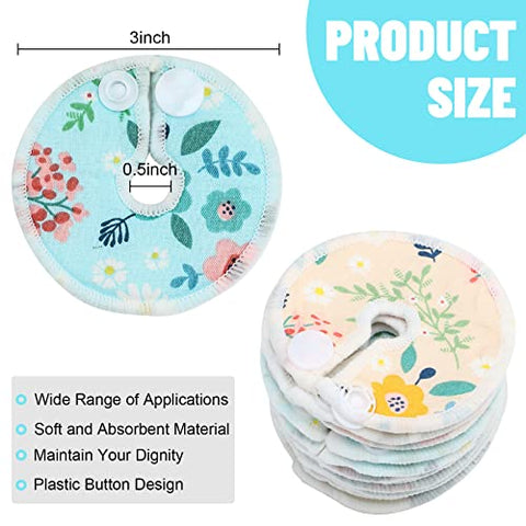 Sosation - 32 Capas de Botão para Tubo G G Tube Pad Suporte para Alimentação Almofadas de Algodão para Tubo G Suprimentos Reutilizáveis para Tubo de Alimentação Capas Macias para Cuidados de Amamentação, 4